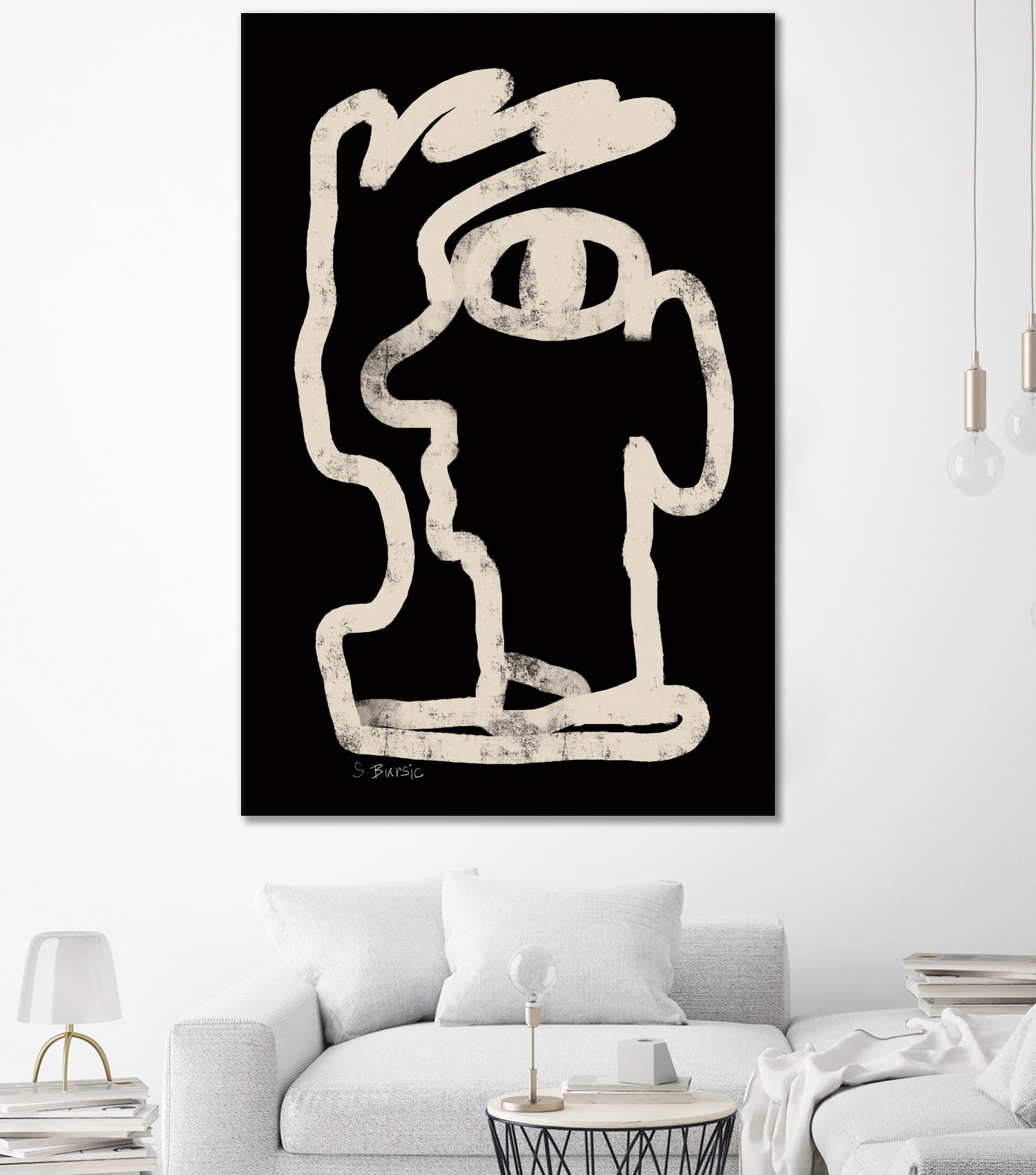 Face line art by Sharyn Bursic on GIANT ART - line art sketch