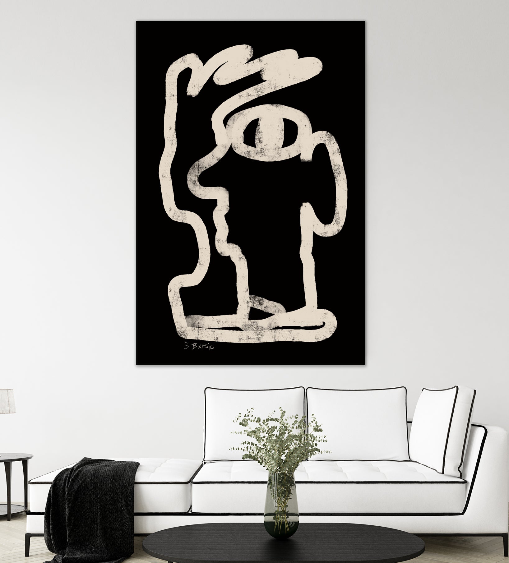 Face line art by Sharyn Bursic on GIANT ART - line art sketch