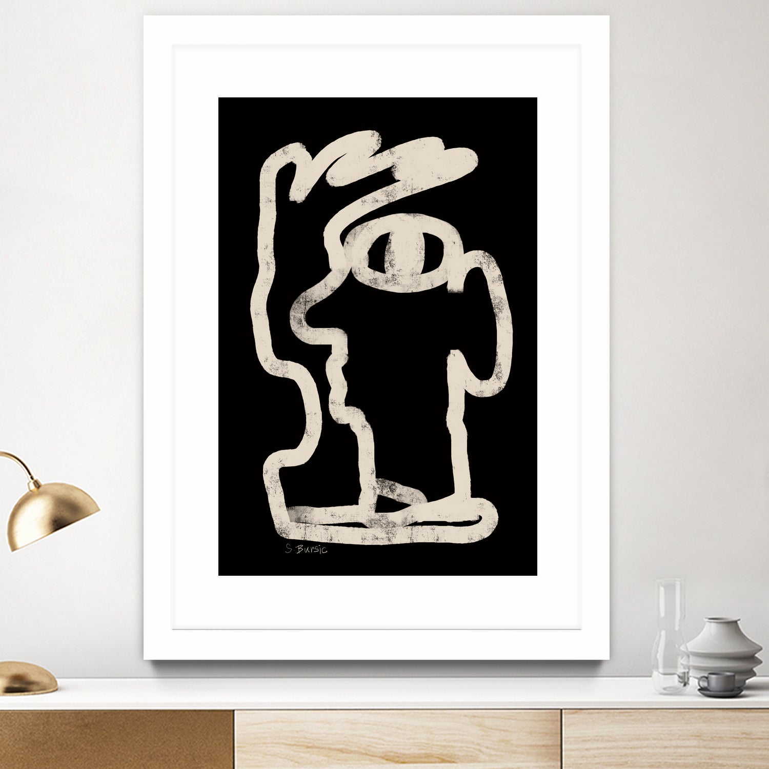 Face line art by Sharyn Bursic on GIANT ART - line art sketch