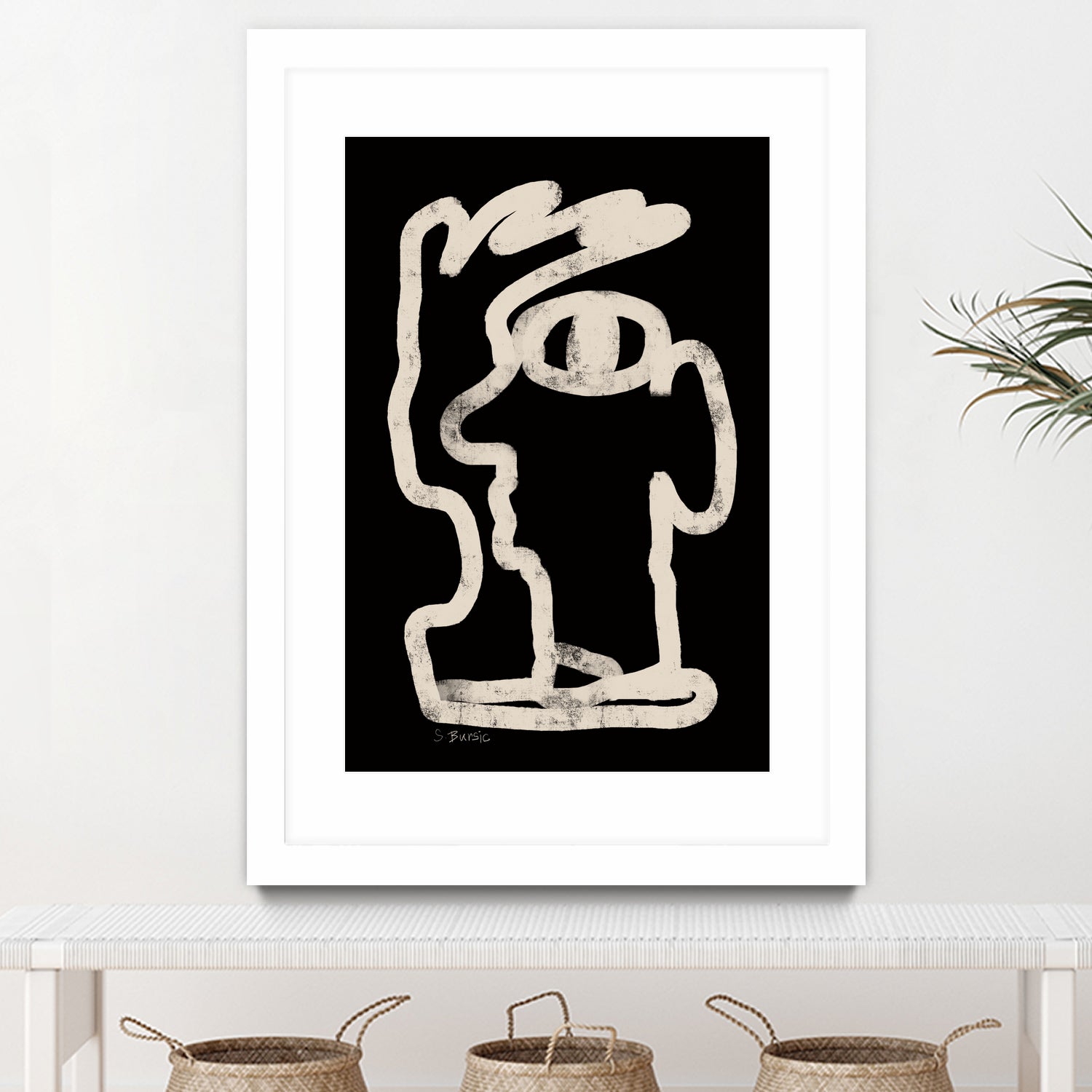 Face line art by Sharyn Bursic on GIANT ART - line art sketch