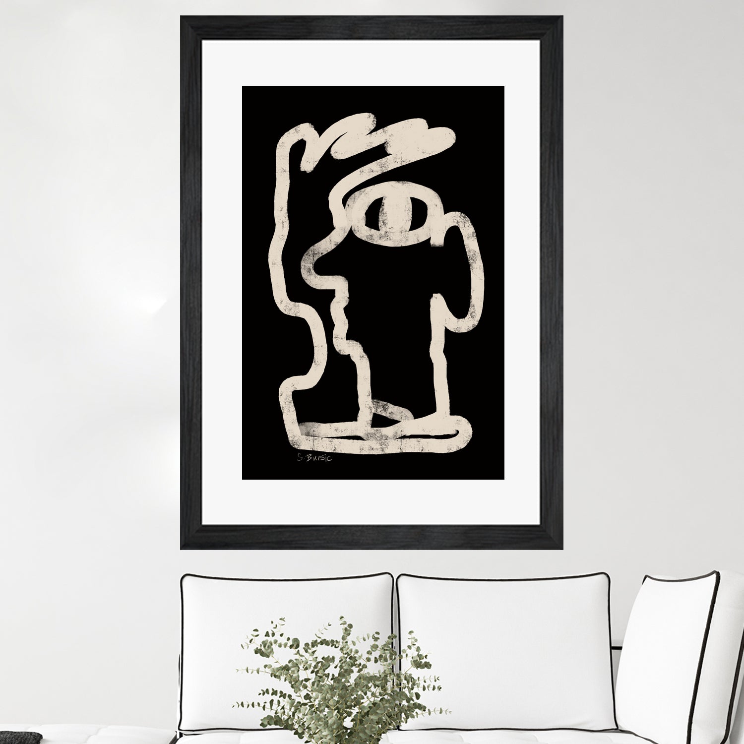 Face line art by Sharyn Bursic on GIANT ART - line art sketch