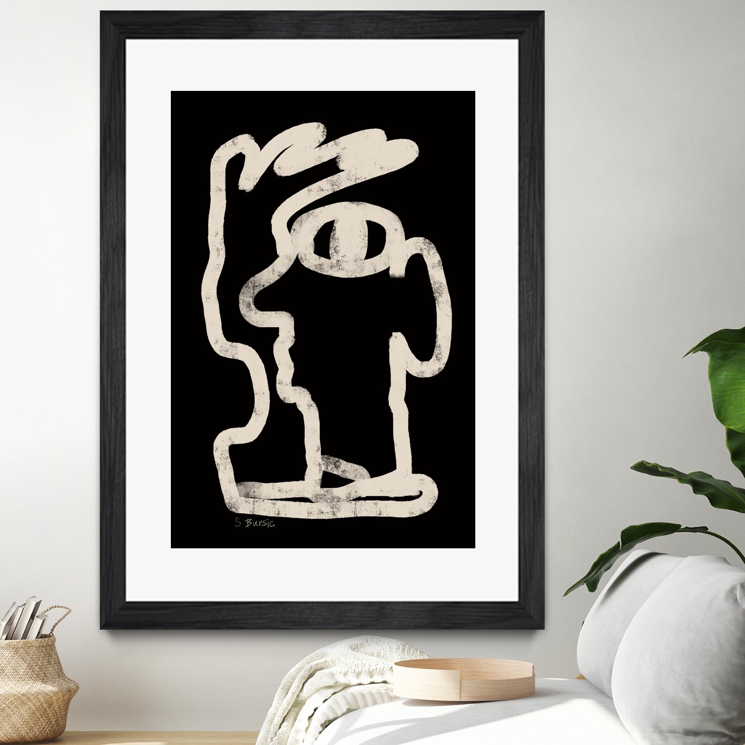 Face line art by Sharyn Bursic on GIANT ART - line art sketch