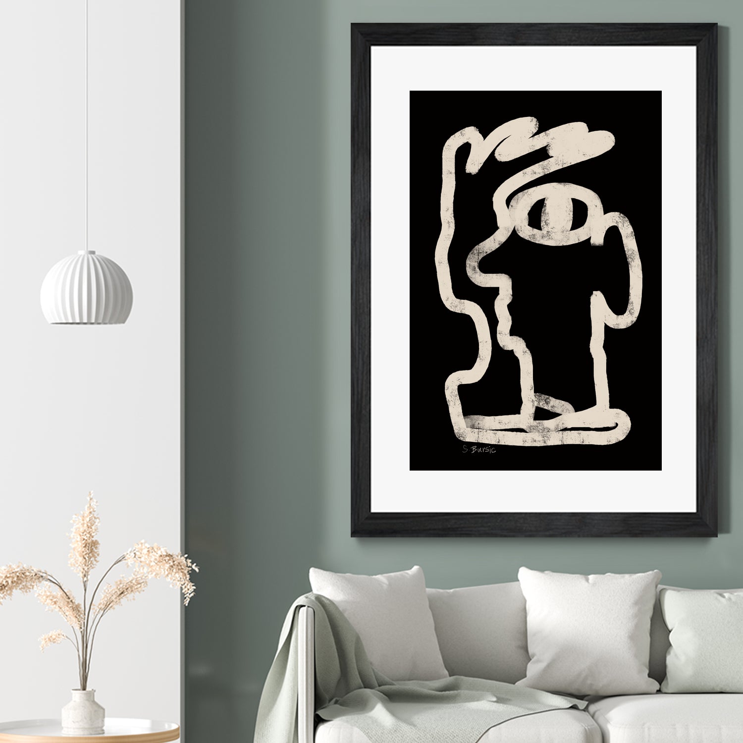 Face line art by Sharyn Bursic on GIANT ART - line art sketch