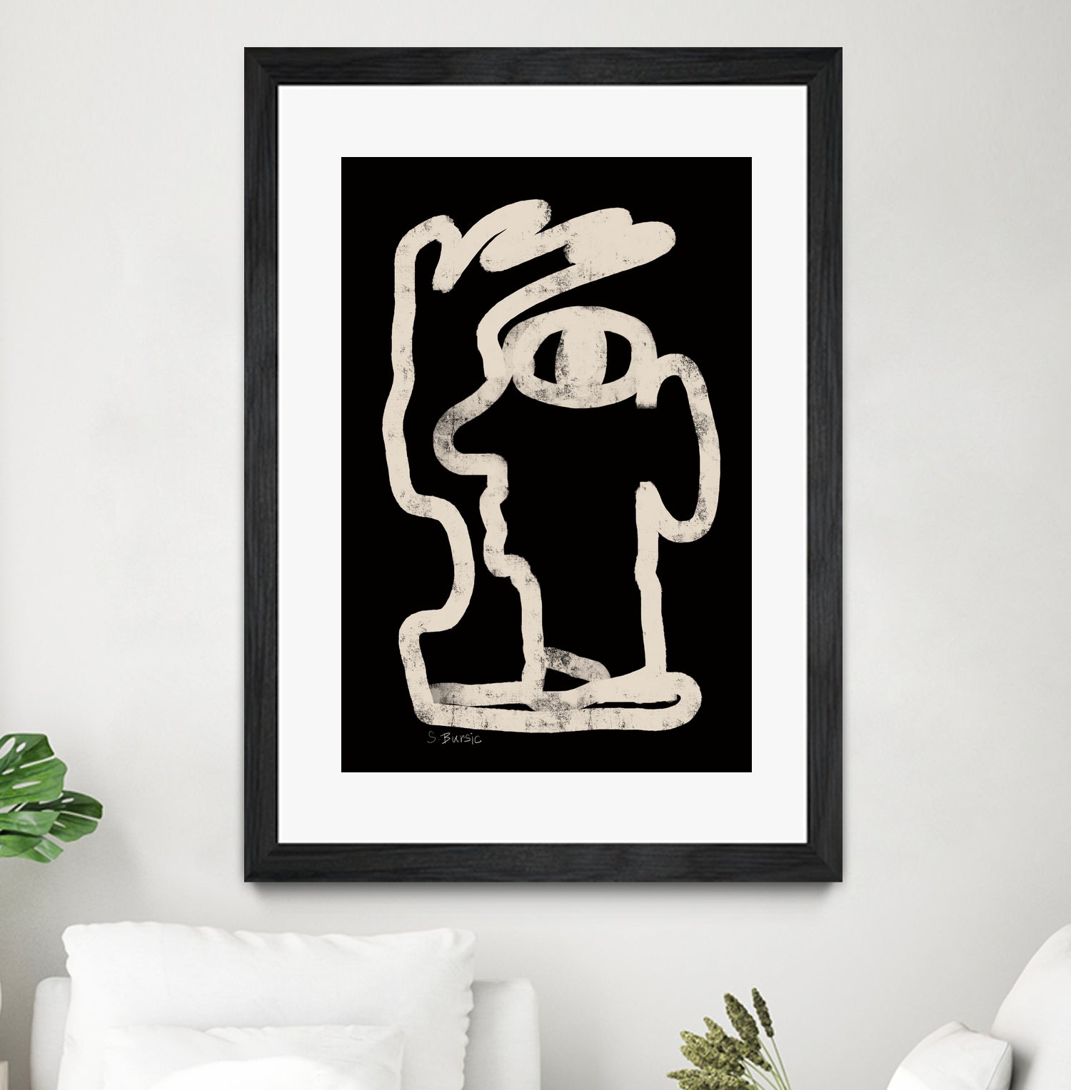 Face line art by Sharyn Bursic on GIANT ART - line art sketch