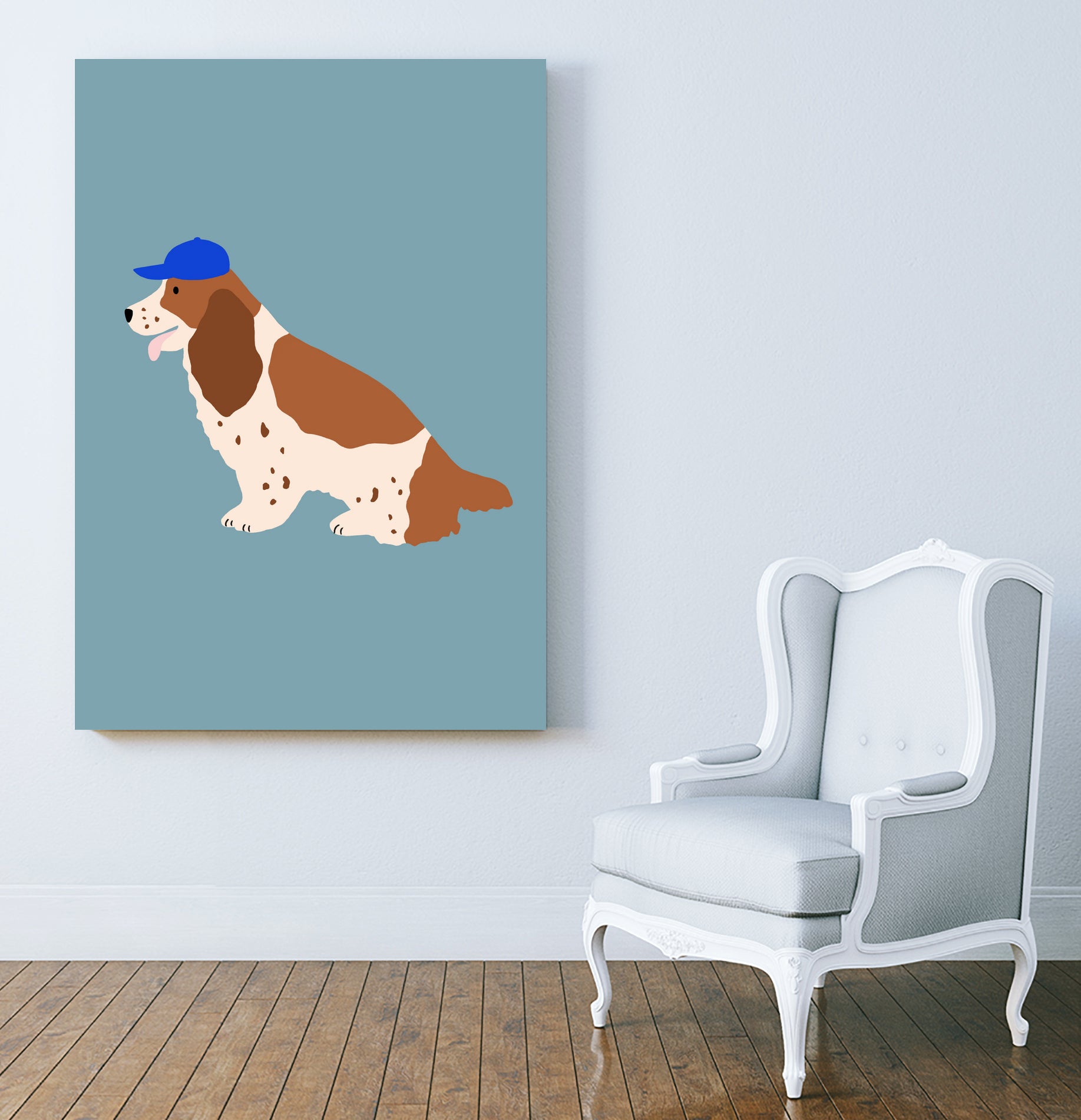Cocker Spaniel with Cap by Maren Gross on GIANT ART - animals animal