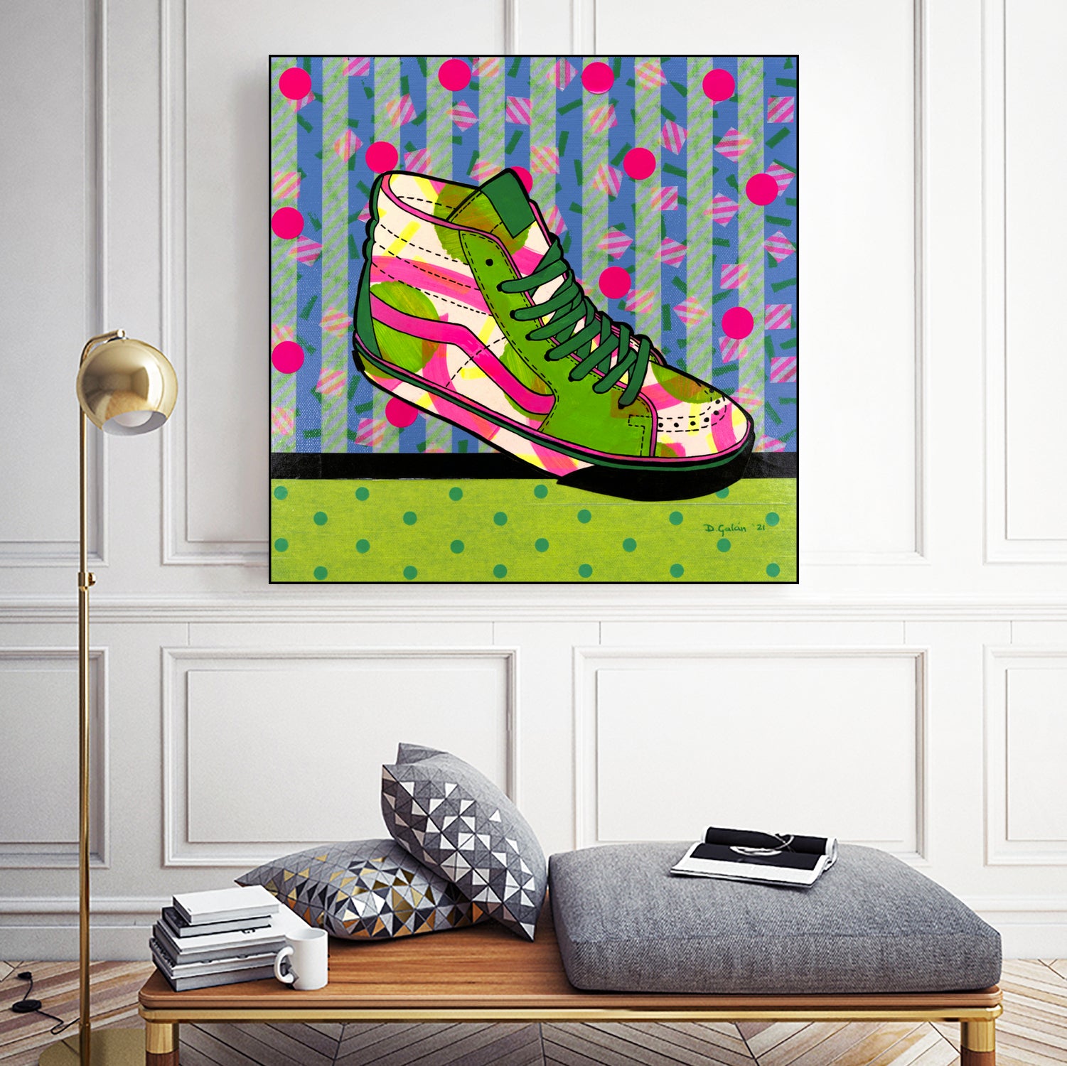Green Fantasy by David Galan on GIANT ART - green illustration sneekers