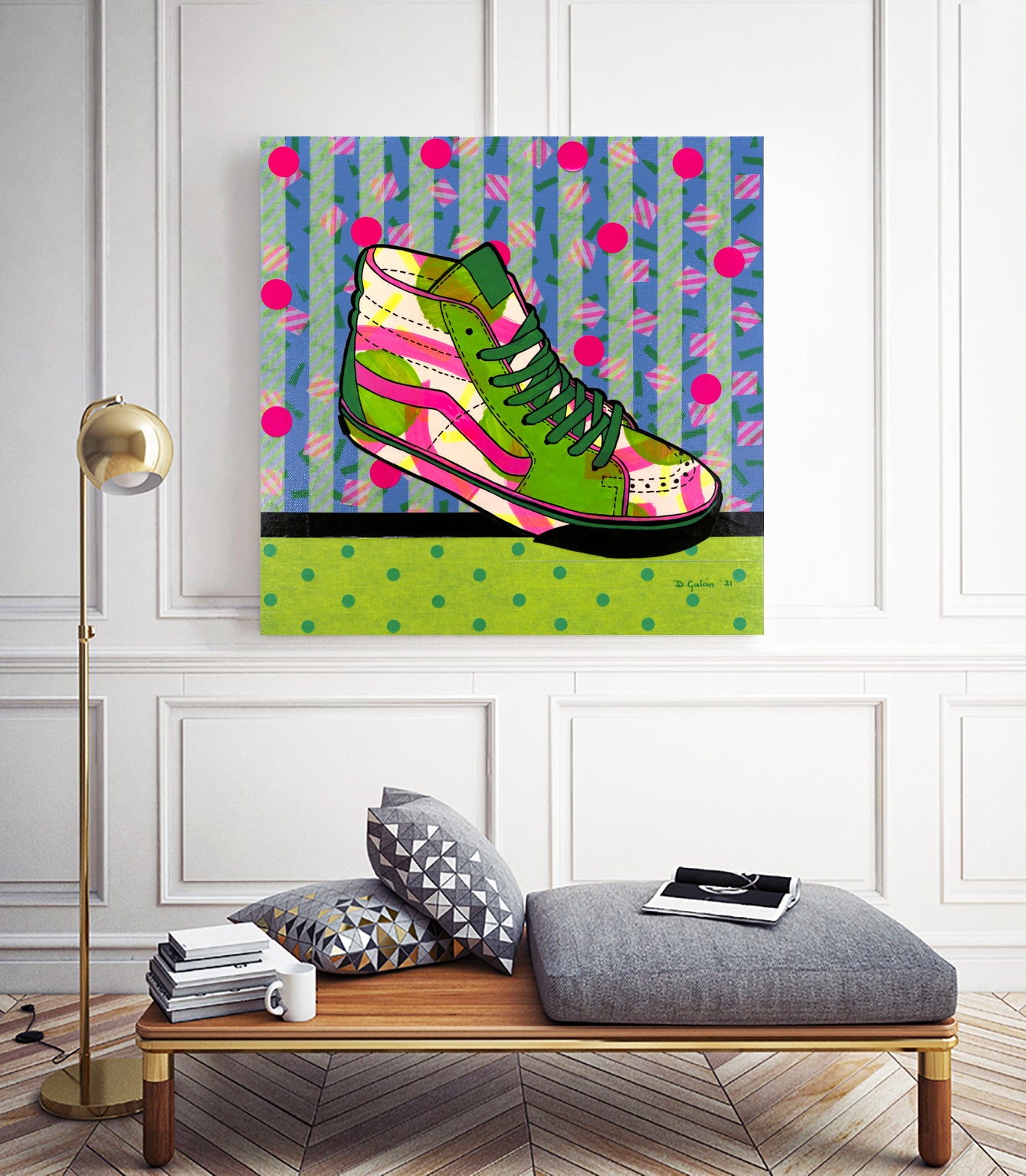 Green Fantasy by David Galan on GIANT ART - green illustration sneekers