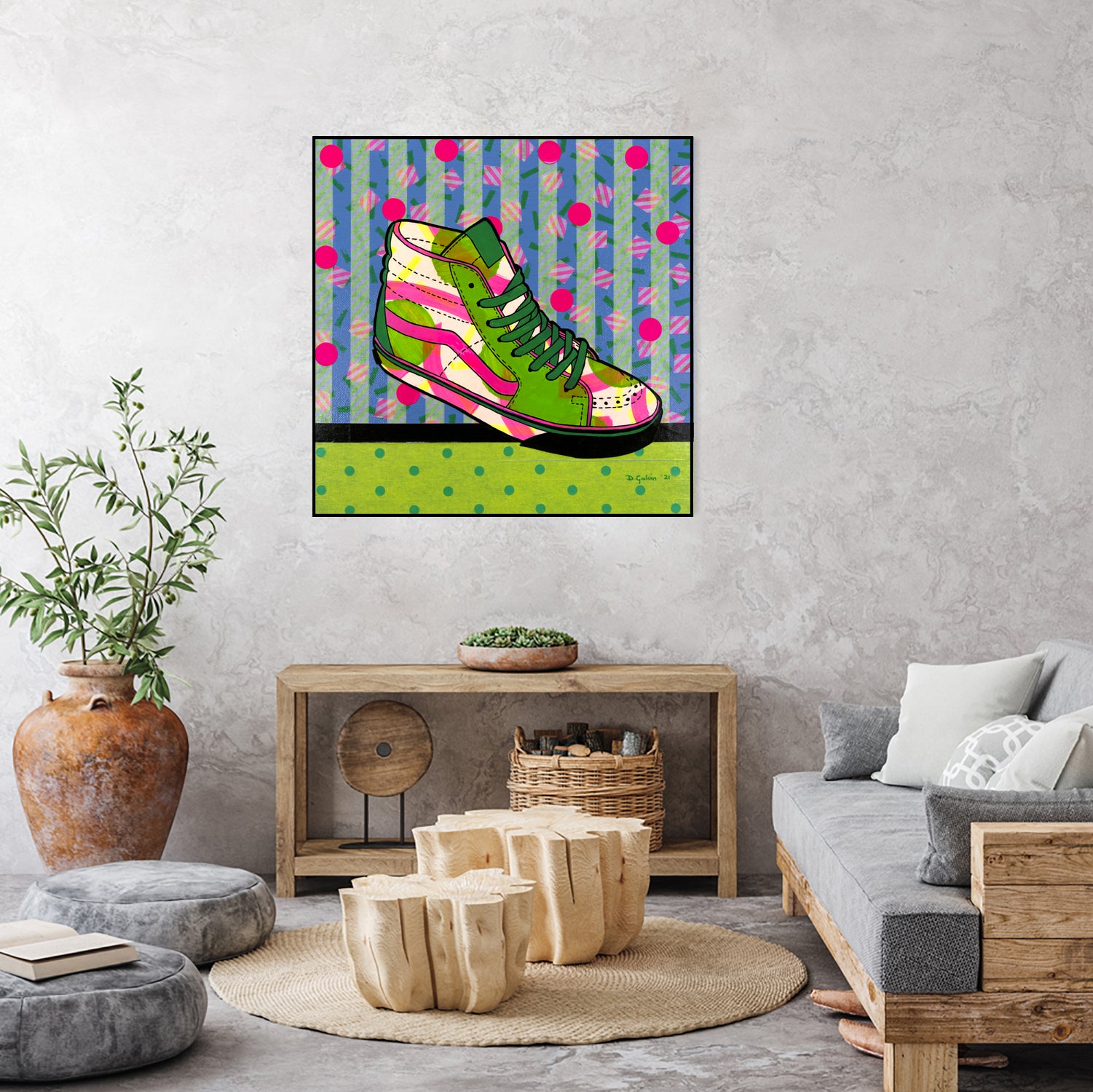 Green Fantasy by David Galan on GIANT ART - green illustration sneekers