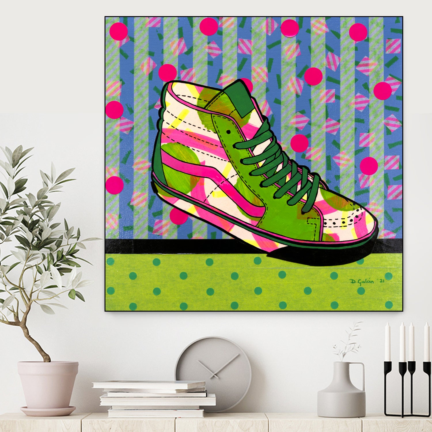Green Fantasy by David Galan on GIANT ART - green illustration sneekers