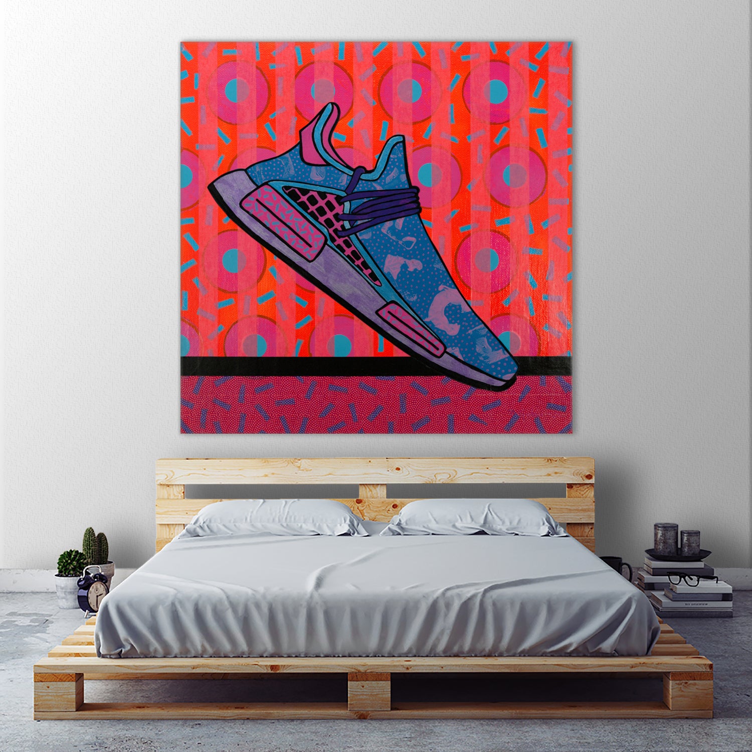 Sky Blue by David Galan on GIANT ART - pink illustration running shoes