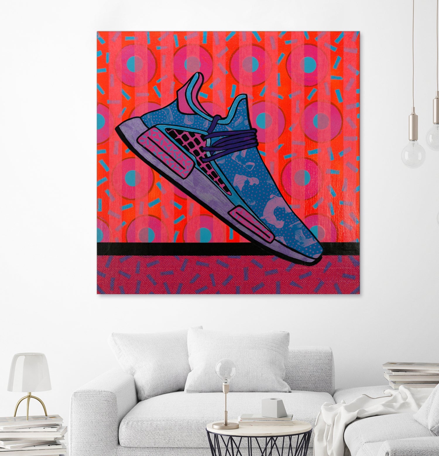 Sky Blue by David Galan on GIANT ART - pink illustration running shoes