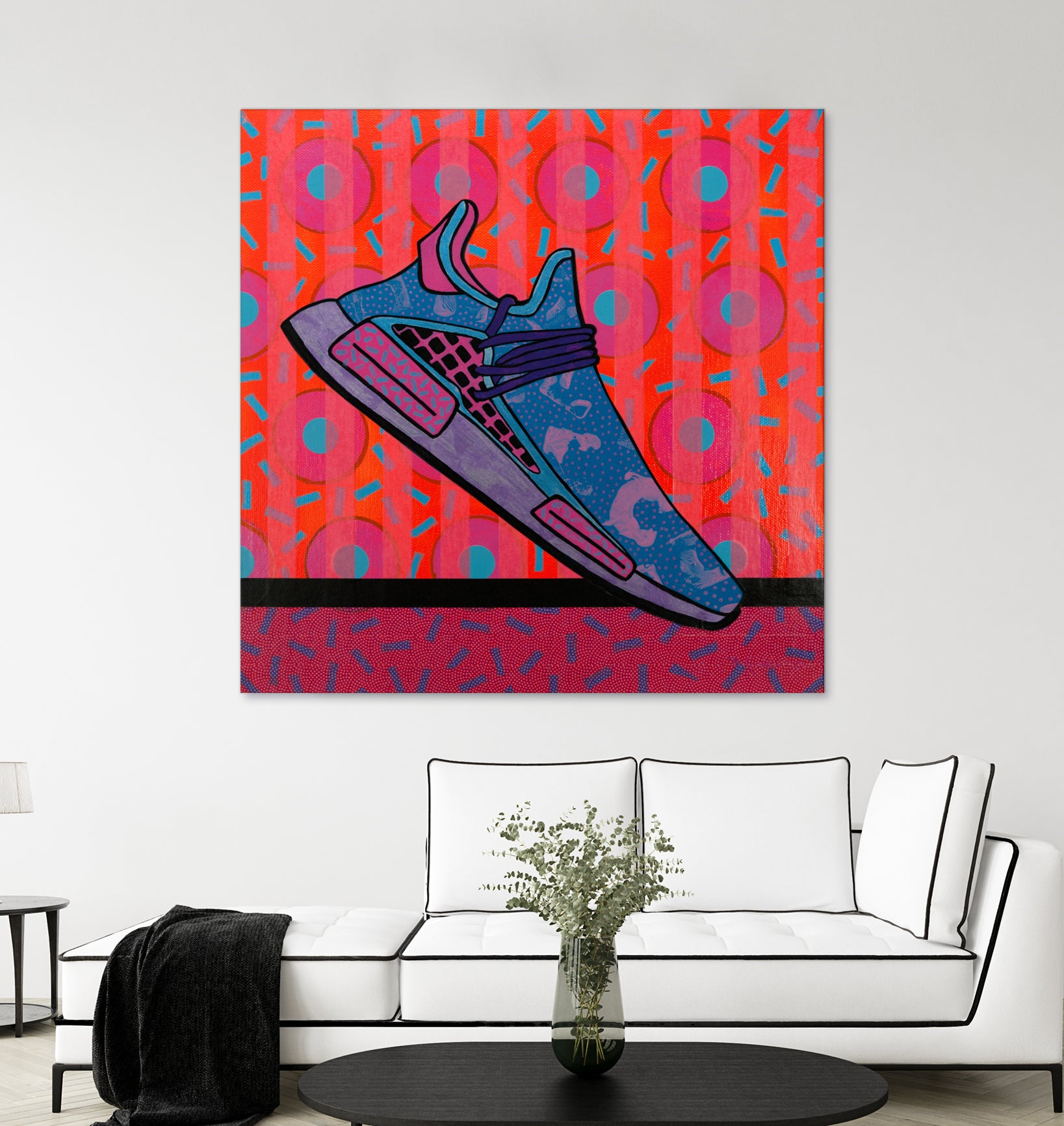 Sky Blue by David Galan on GIANT ART - pink illustration running shoes
