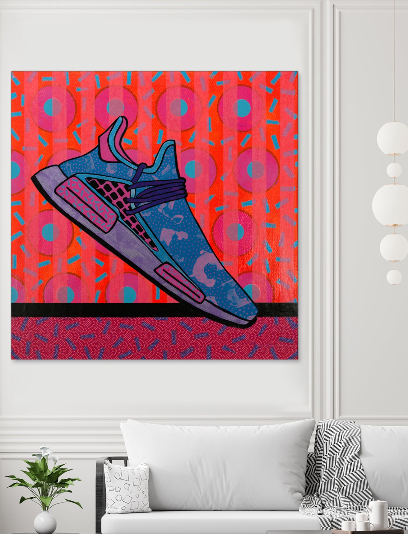 Sky Blue by David Galan on GIANT ART - pink illustration running shoes