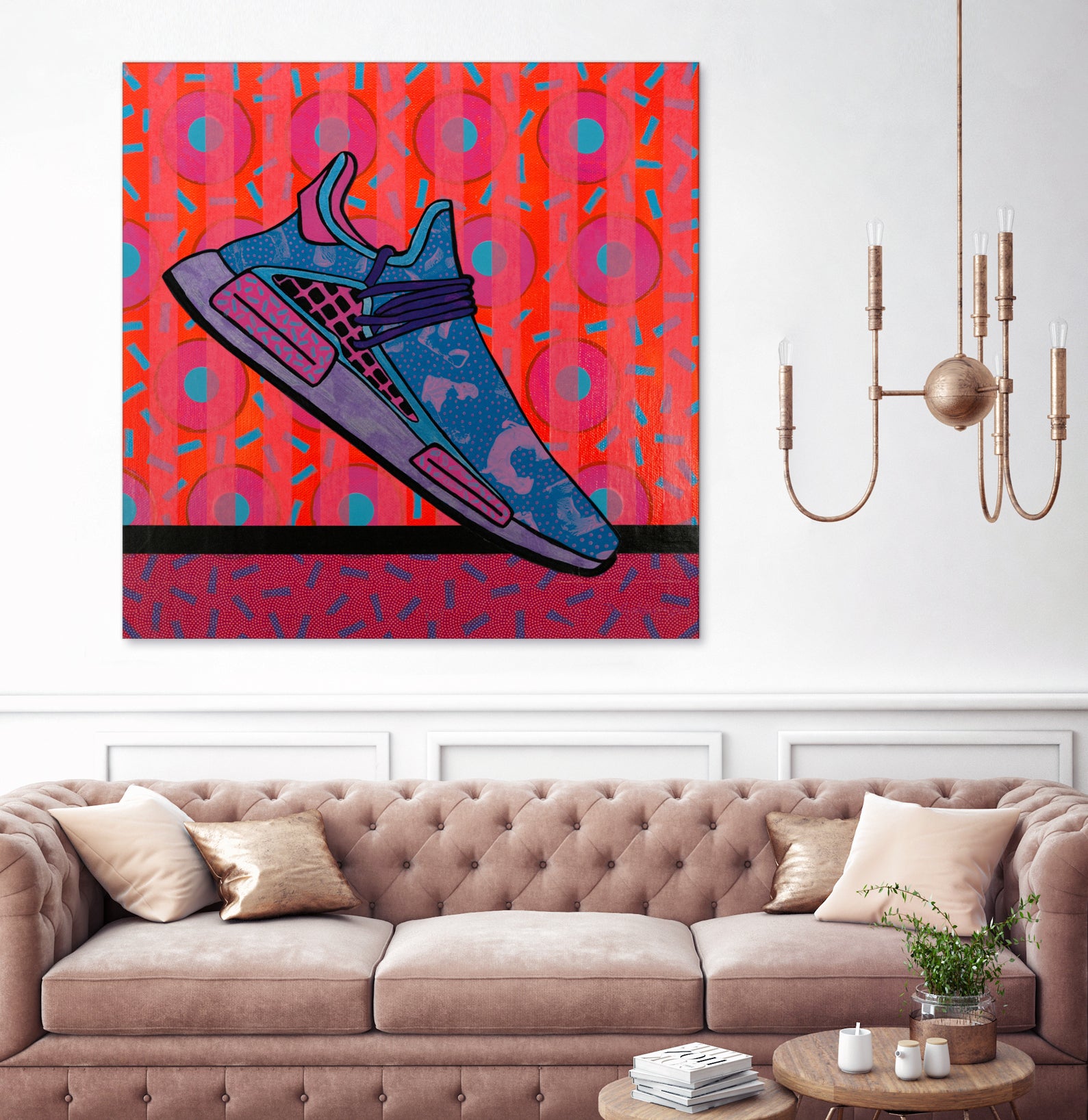 Sky Blue by David Galan on GIANT ART - pink illustration running shoes