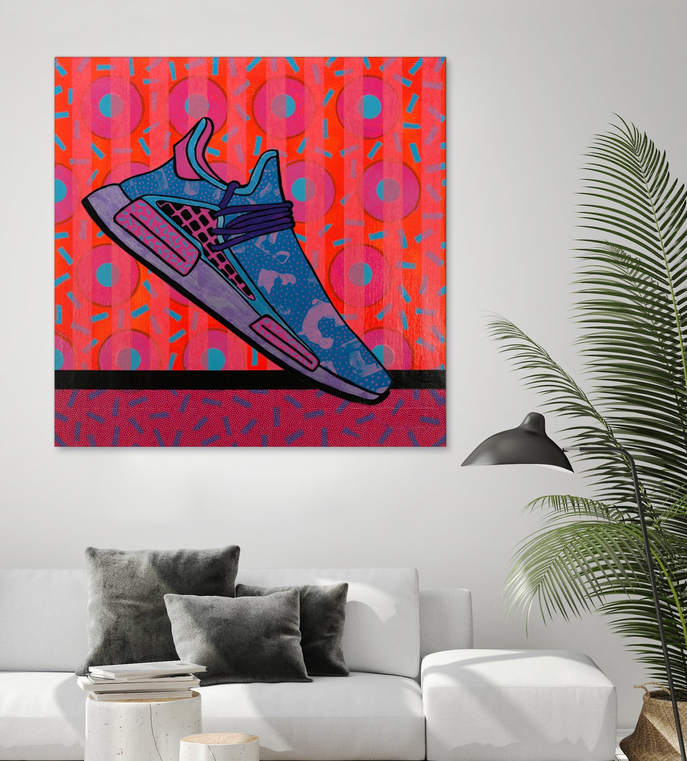 Sky Blue by David Galan on GIANT ART - pink illustration running shoes
