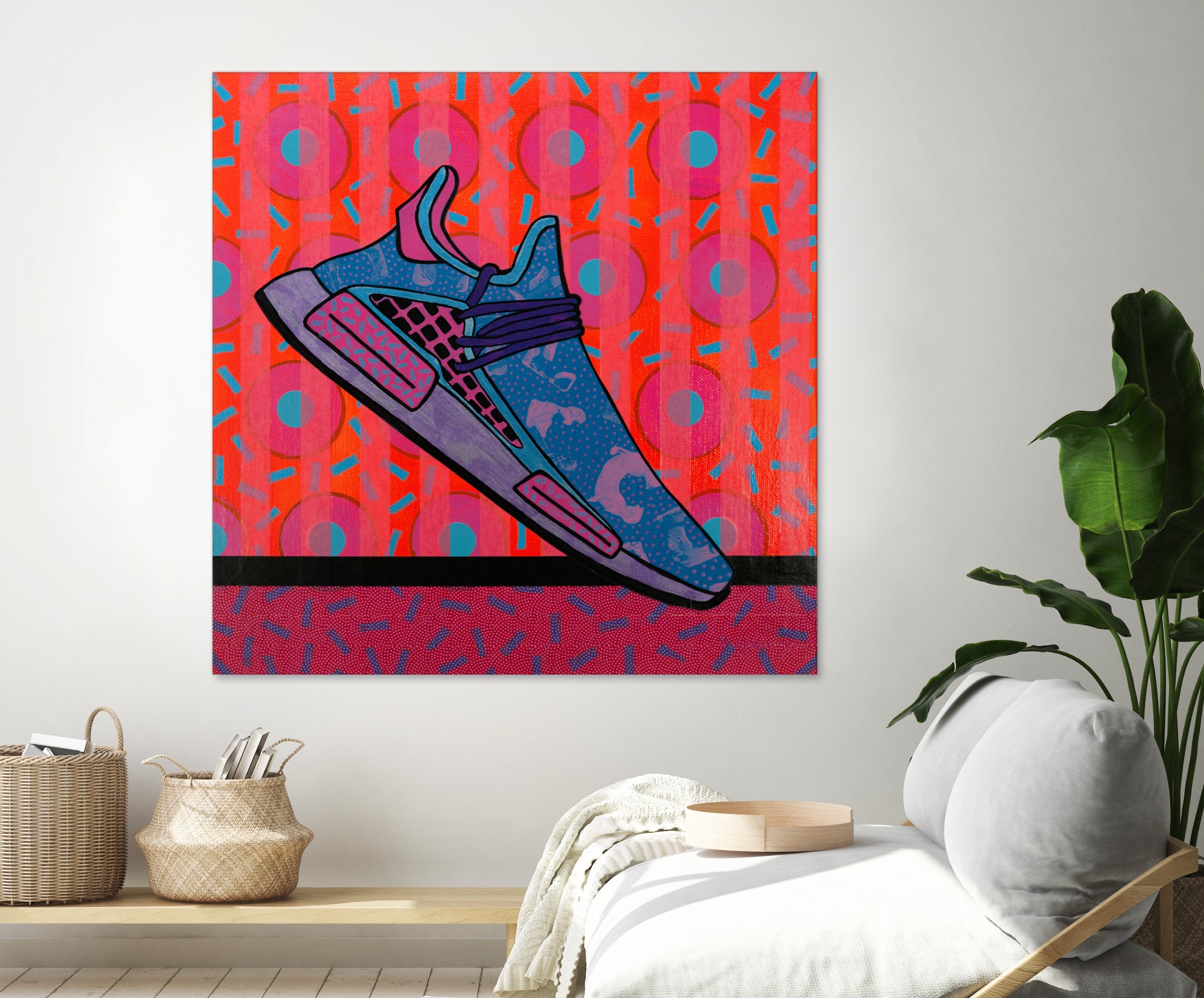 Sky Blue by David Galan on GIANT ART - pink illustration running shoes