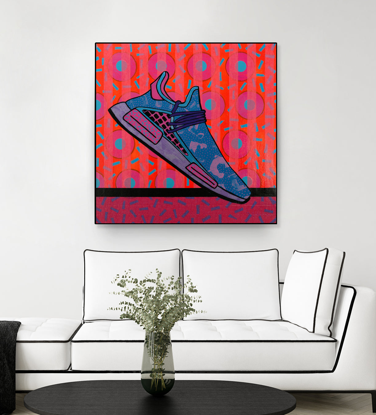 Sky Blue by David Galan on GIANT ART - pink illustration running shoes