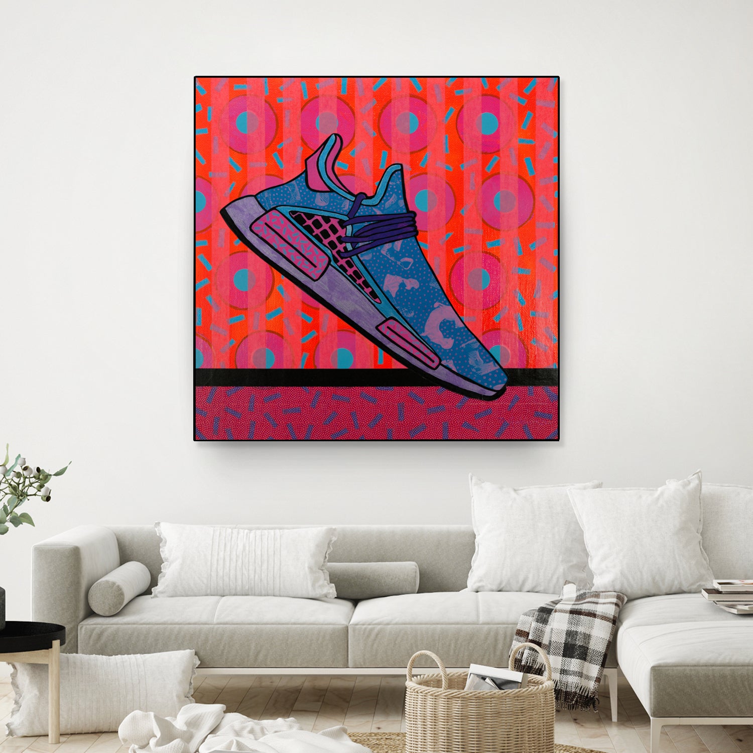 Sky Blue by David Galan on GIANT ART - pink illustration running shoes