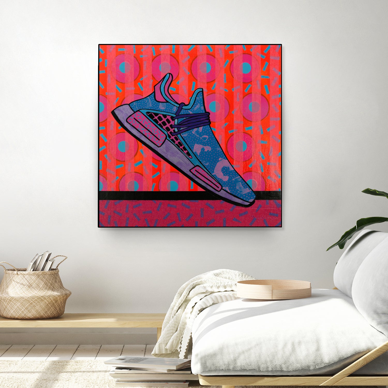 Sky Blue by David Galan on GIANT ART - pink illustration running shoes