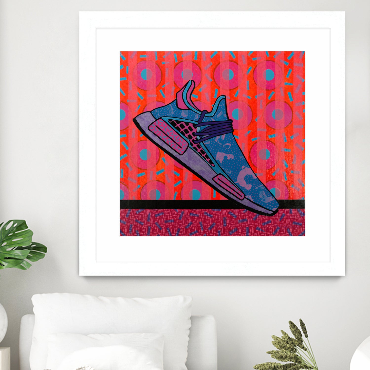 Sky Blue by David Galan on GIANT ART - pink illustration running shoes