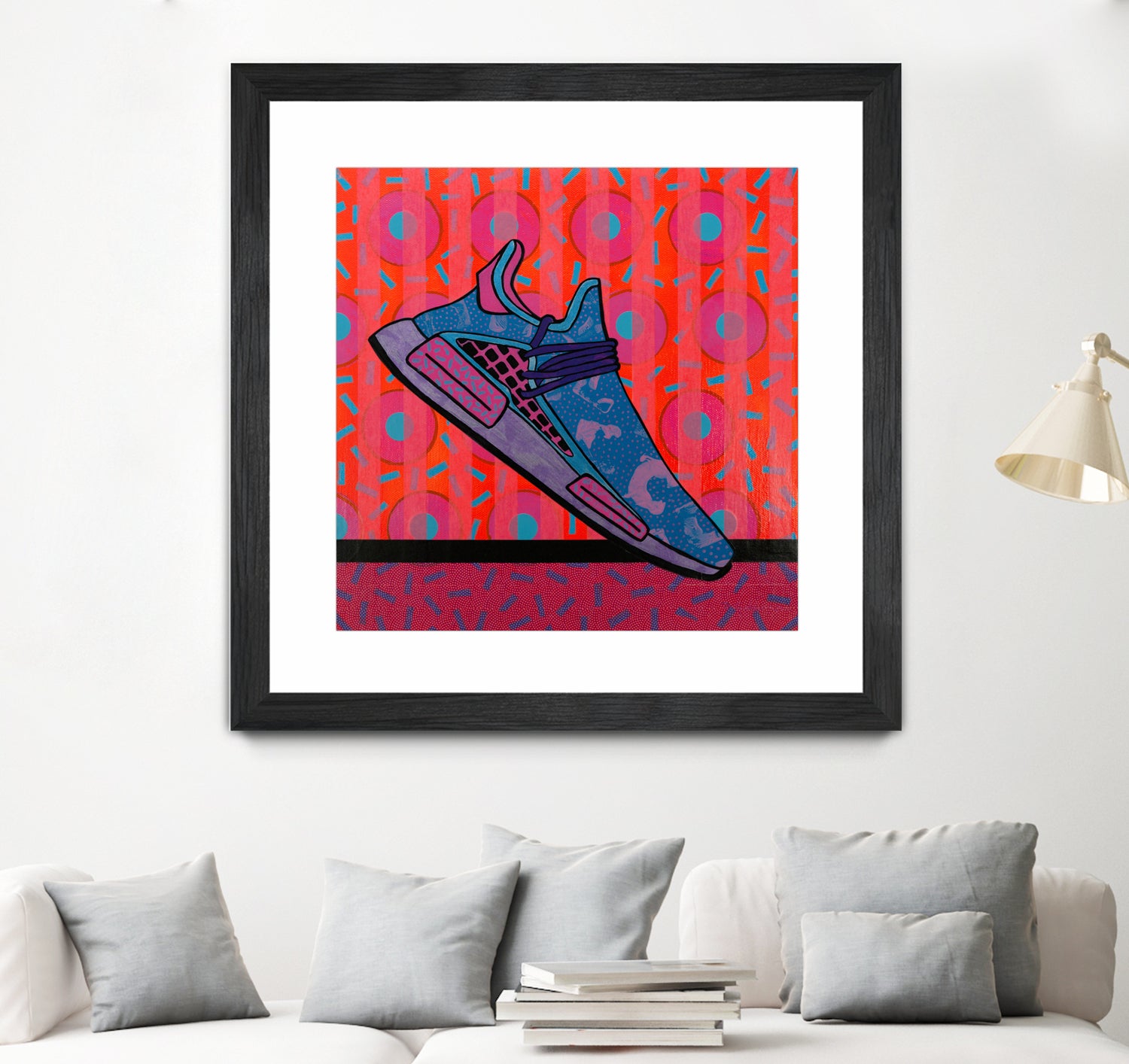 Sky Blue by David Galan on GIANT ART - pink illustration running shoes