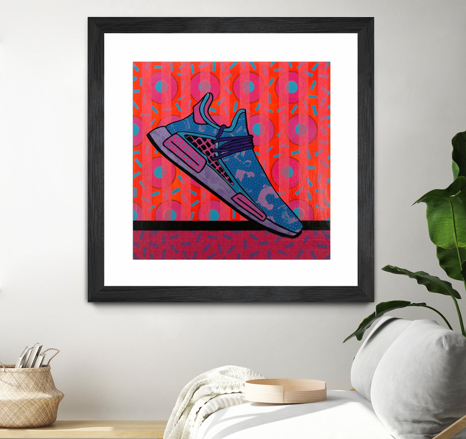 Sky Blue by David Galan on GIANT ART - pink illustration running shoes