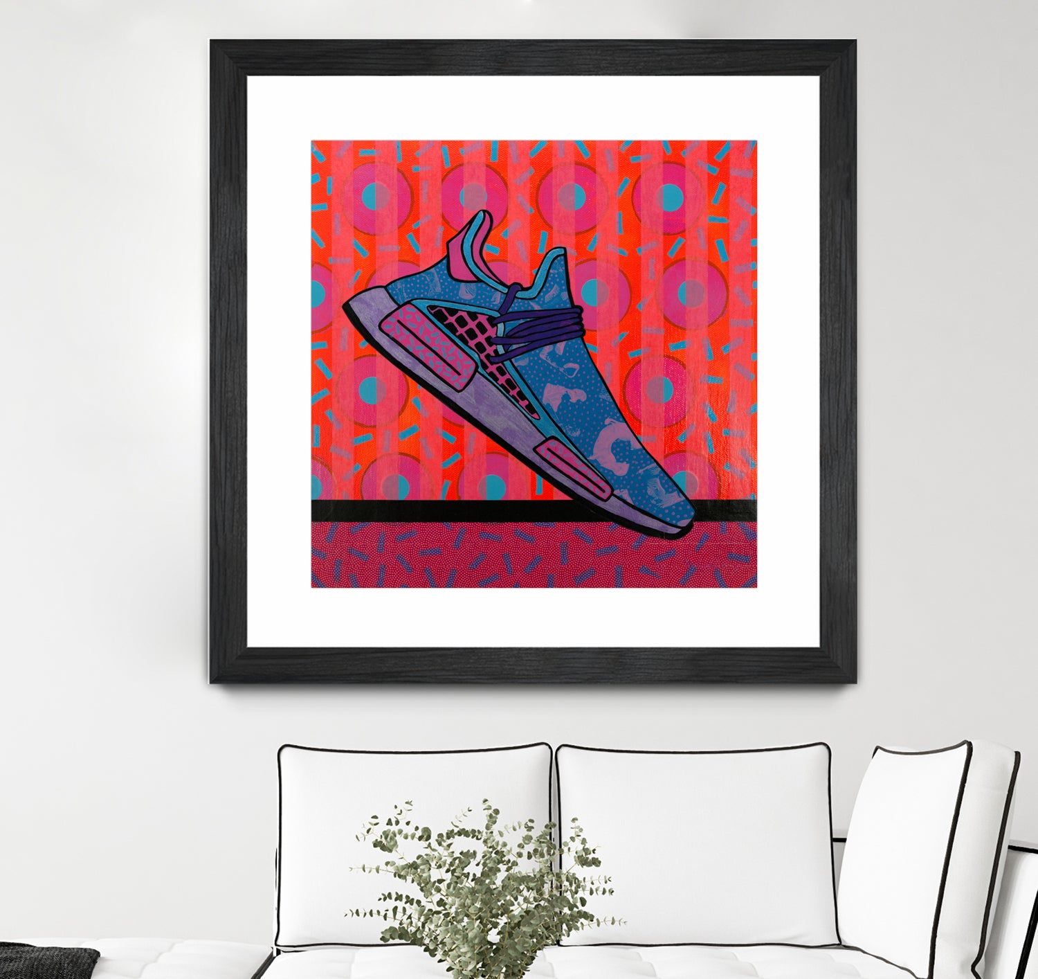 Sky Blue by David Galan on GIANT ART - pink illustration running shoes
