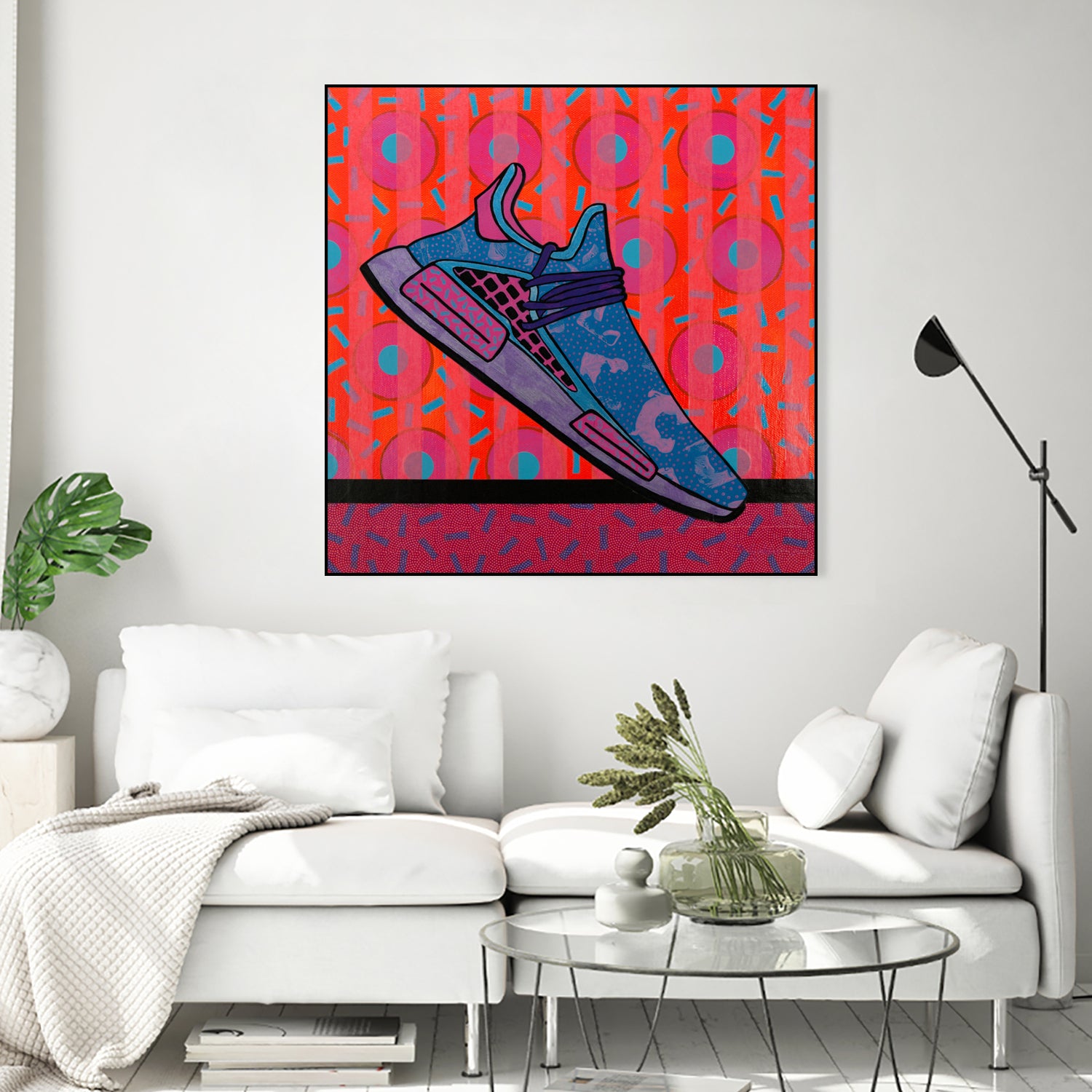 Sky Blue by David Galan on GIANT ART - pink illustration running shoes
