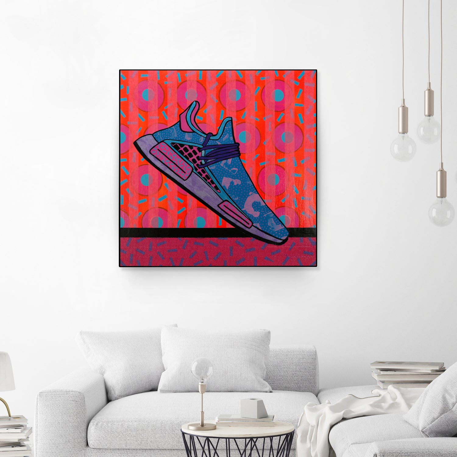 Sky Blue by David Galan on GIANT ART - pink illustration running shoes