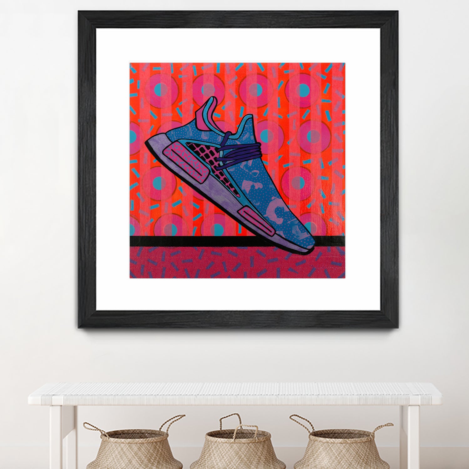 Sky Blue by David Galan on GIANT ART - pink illustration running shoes
