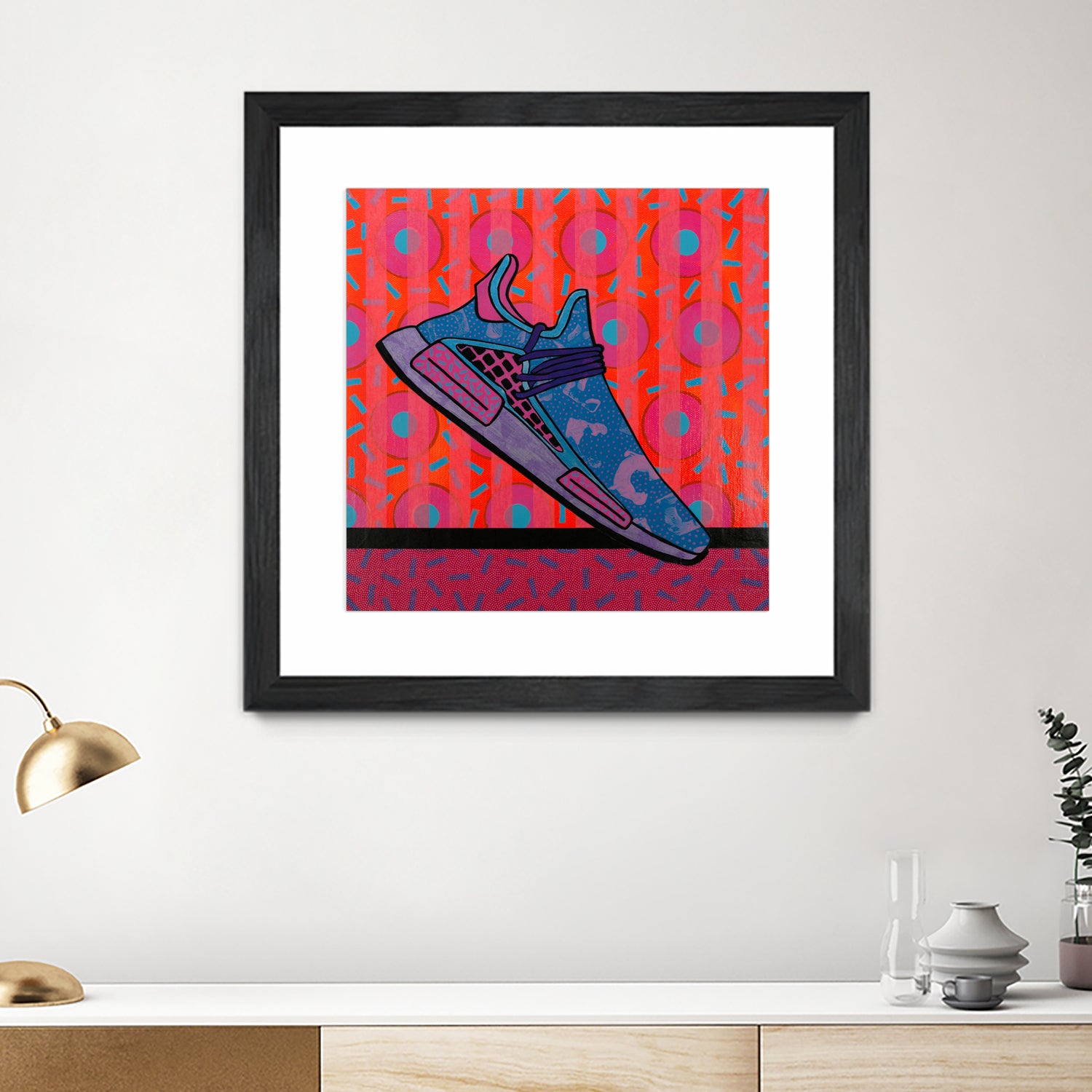 Sky Blue by David Galan on GIANT ART - pink illustration running shoes