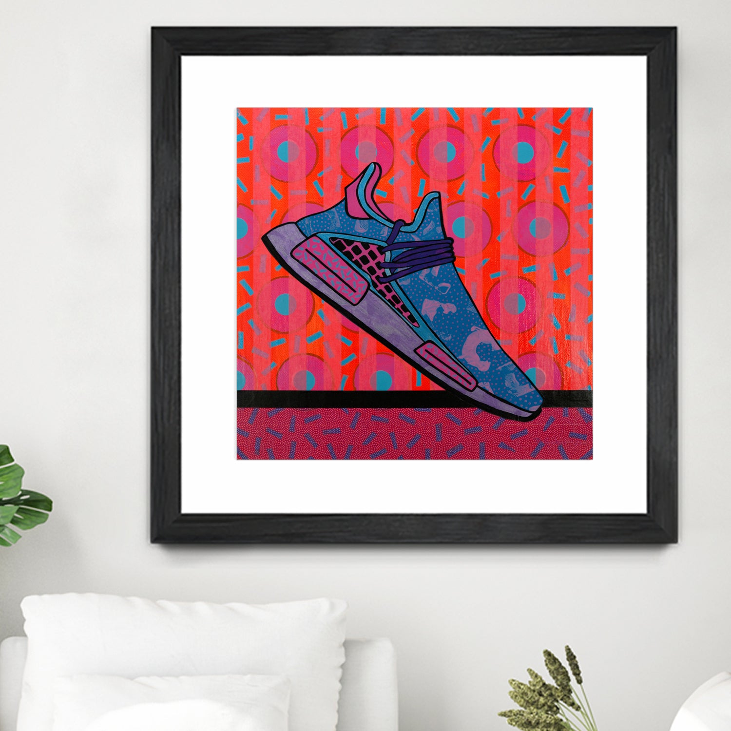 Sky Blue by David Galan on GIANT ART - pink illustration running shoes