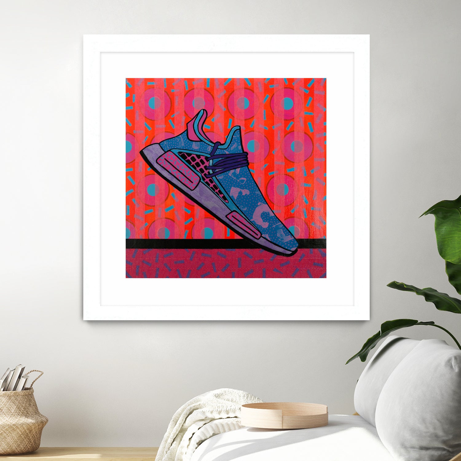 Sky Blue by David Galan on GIANT ART - pink illustration running shoes