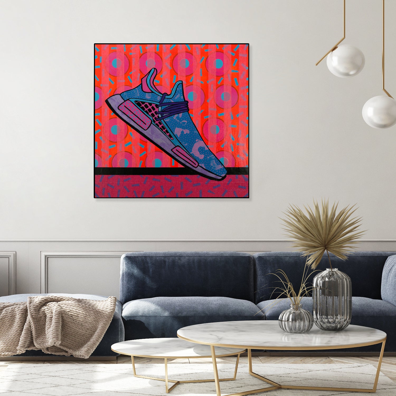 Sky Blue by David Galan on GIANT ART - pink illustration running shoes