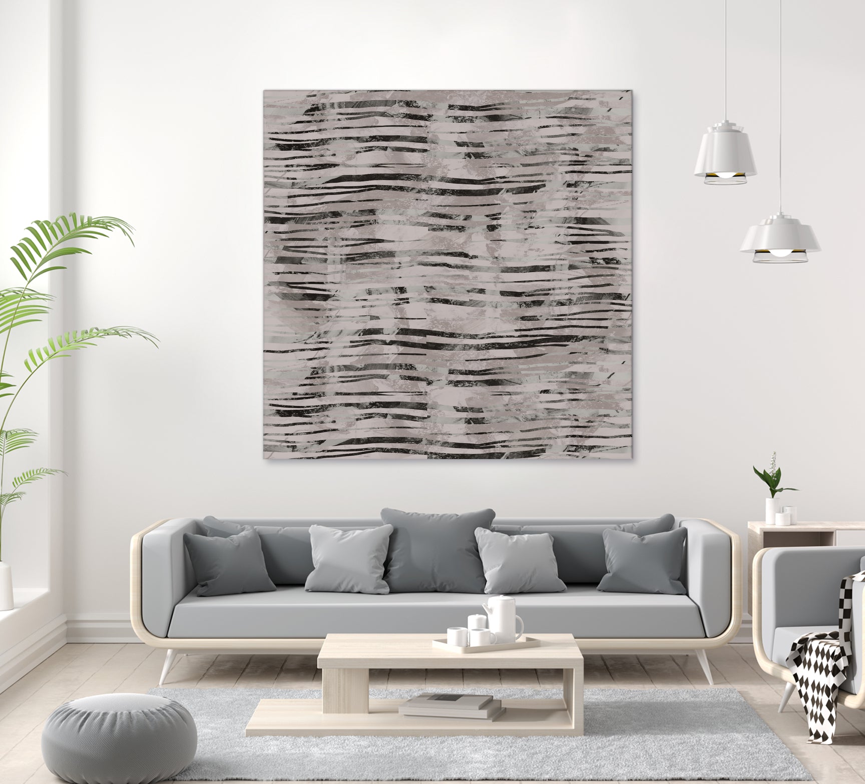 Minimal Organic Wavy Lines 7 by cartissi on GIANT ART - abstract sketch