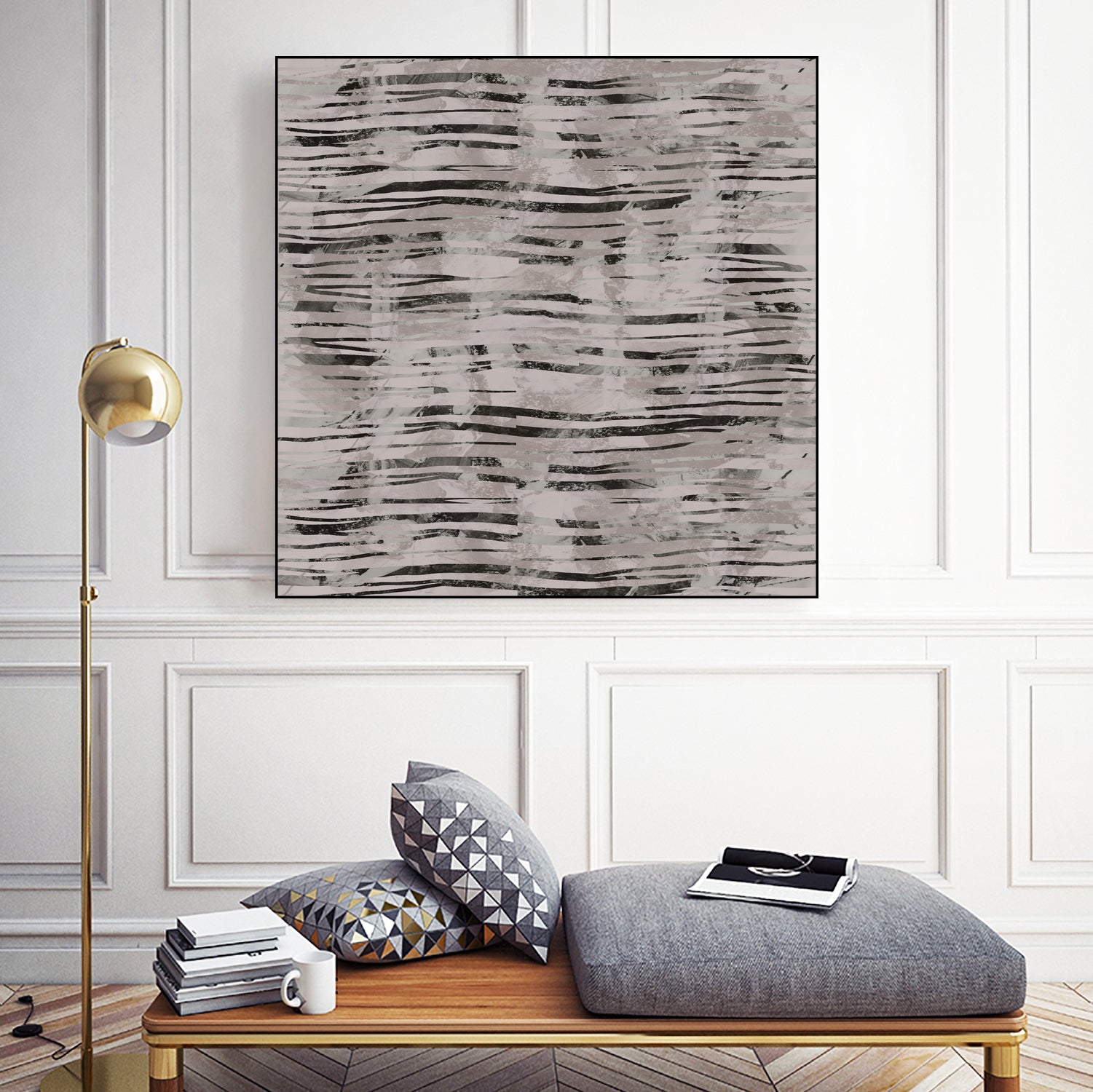 Minimal Organic Wavy Lines 7 by cartissi on GIANT ART - abstract sketch