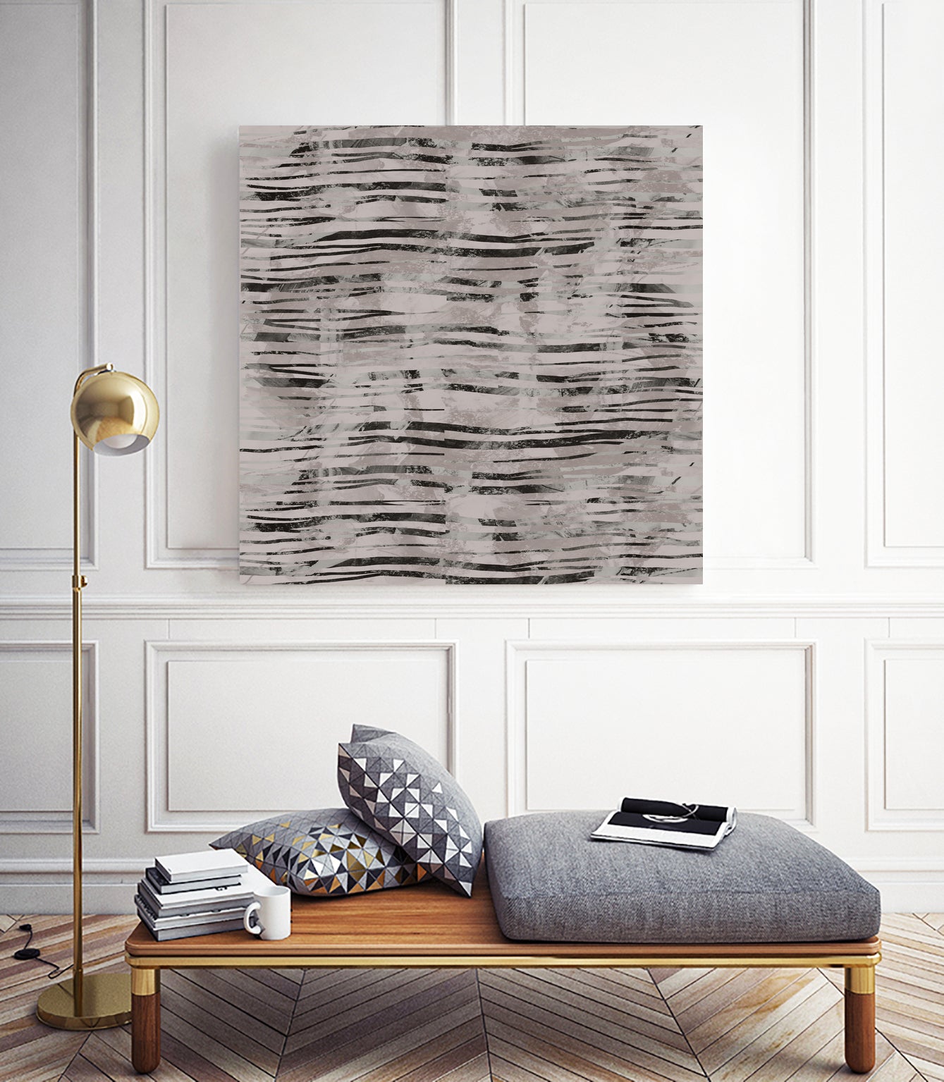 Minimal Organic Wavy Lines 7 by cartissi on GIANT ART - abstract sketch