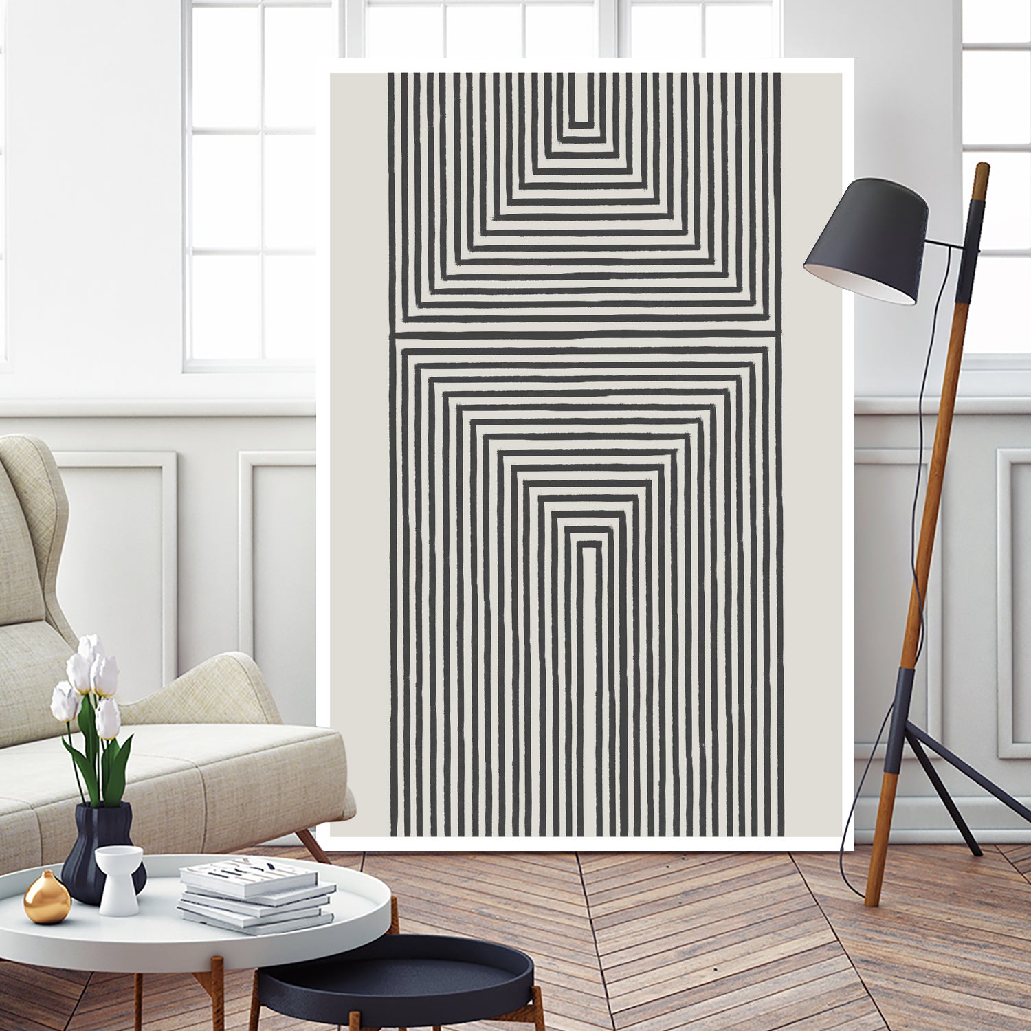 Geometric Echoes by THE MIUUS STUDIO on GIANT ART - 7200 illustration