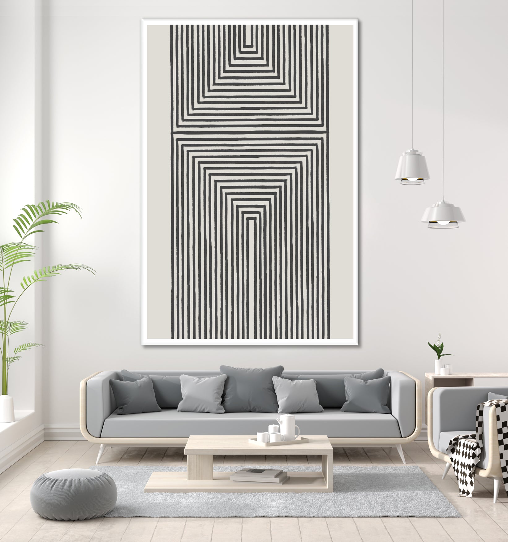 Geometric Echoes by THE MIUUS STUDIO on GIANT ART - 7200 illustration