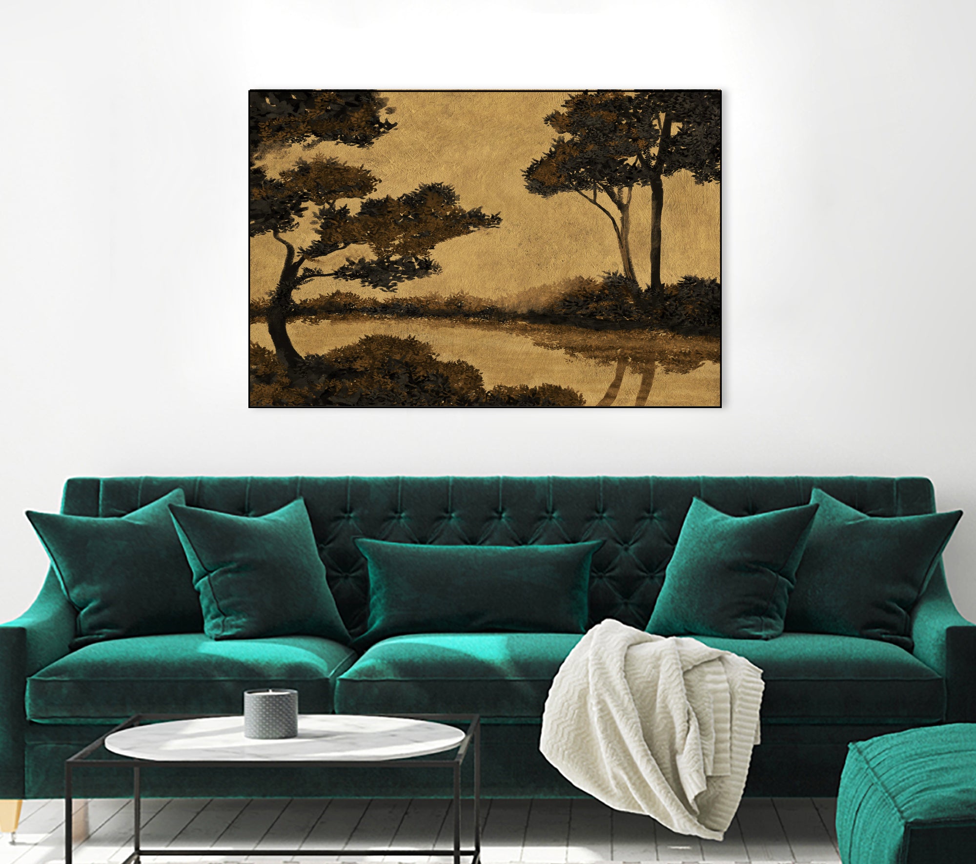 Wooland Pond by Dan Hobday on GIANT ART - nature and landscapes painting