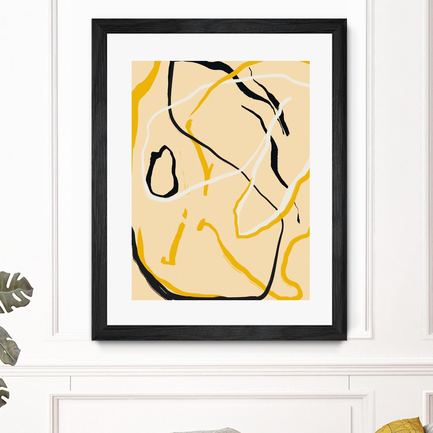 Golden Flow Lines by Little Dean on GIANT ART - line art abstract art