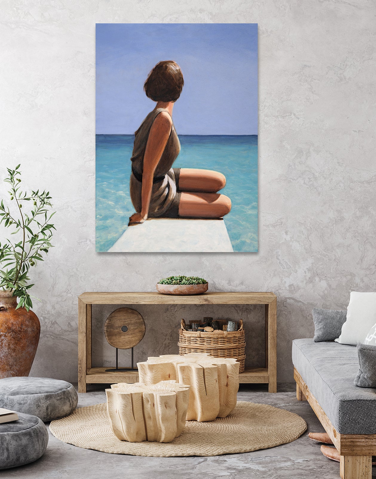 Sea View by Sarah Morrissette on GIANT ART - figuative looking away