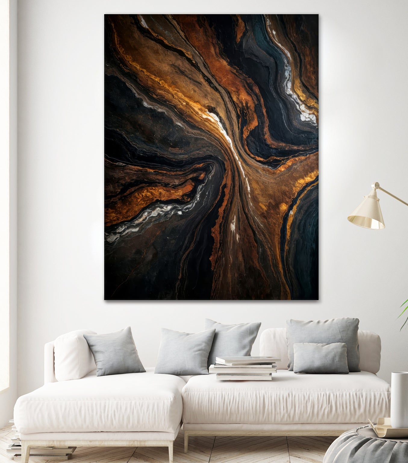 Golden Tones In Dark Stone by Alpenglow Workshop on GIANT ART - abstract abstract art