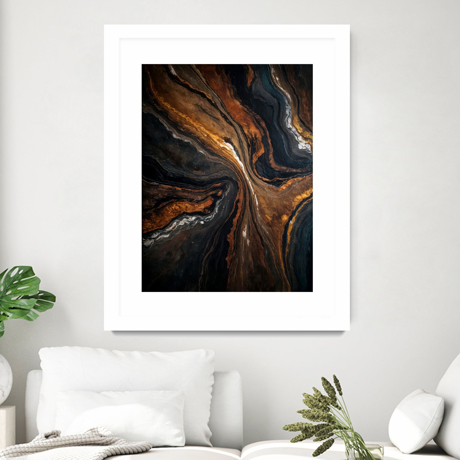 Golden Tones In Dark Stone by Alpenglow Workshop on GIANT ART - abstract abstract art