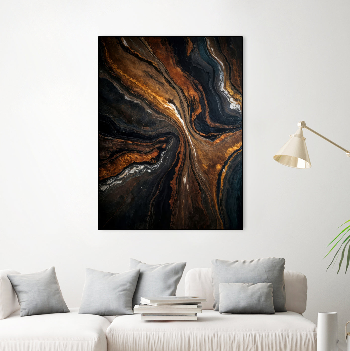Golden Tones In Dark Stone by Alpenglow Workshop on GIANT ART - abstract abstract art