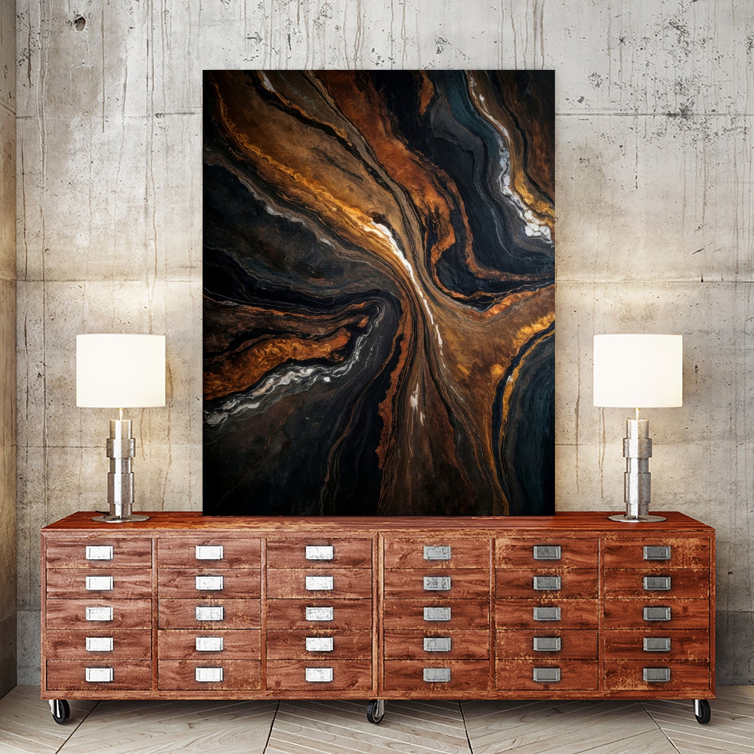Golden Tones In Dark Stone by Alpenglow Workshop on GIANT ART - abstract abstract art