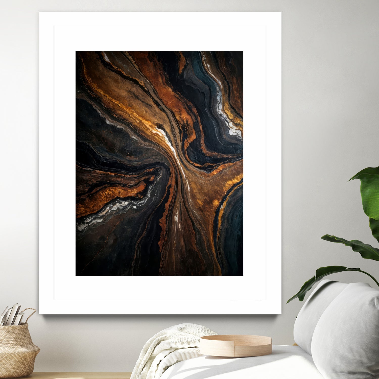 Golden Tones In Dark Stone by Alpenglow Workshop on GIANT ART - abstract abstract art