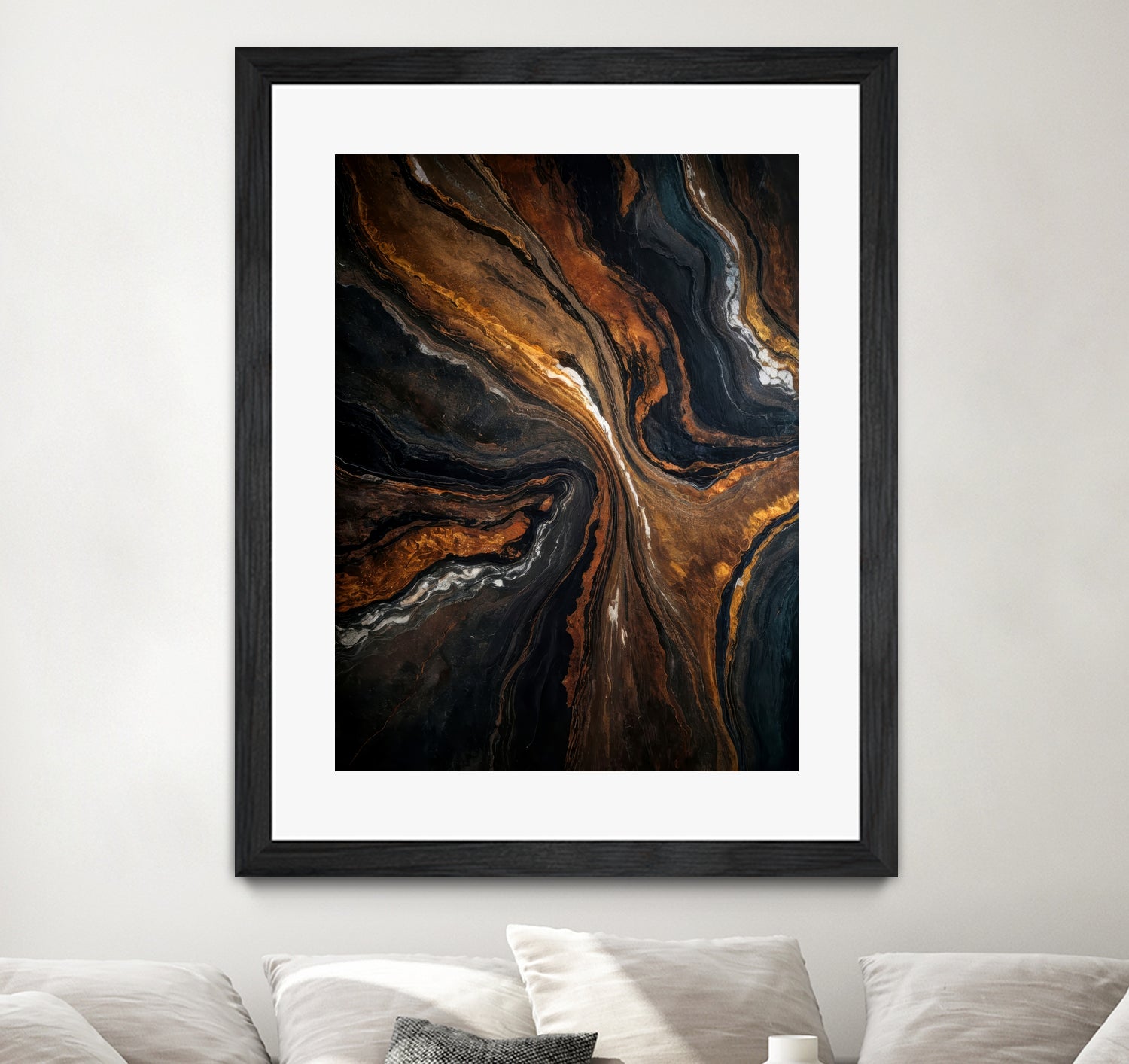 Golden Tones In Dark Stone by Alpenglow Workshop on GIANT ART - abstract abstract art