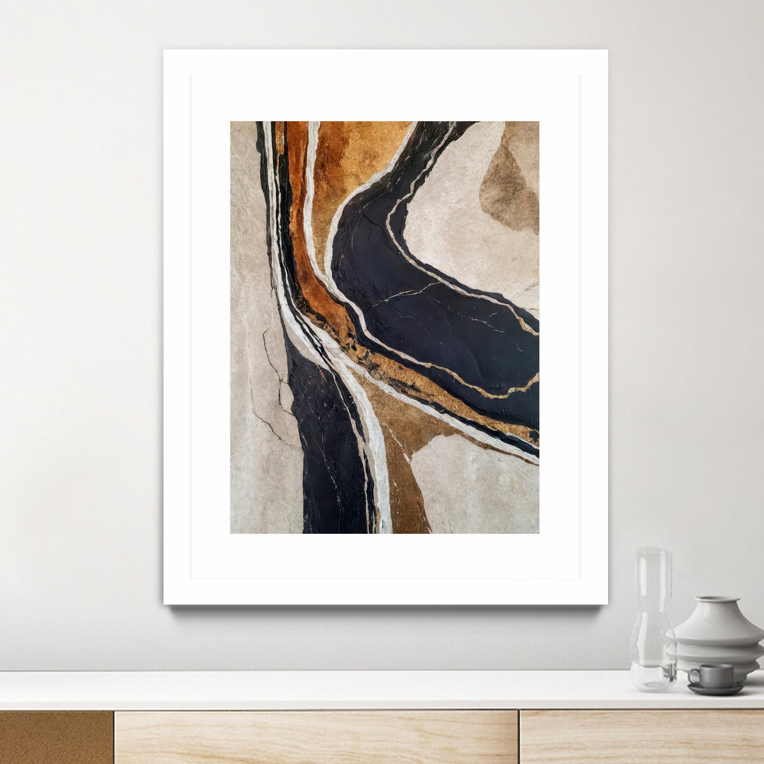 Textured Earth In Black and Gold by Alpenglow Workshop on GIANT ART - aesthetic abstract aesthetic