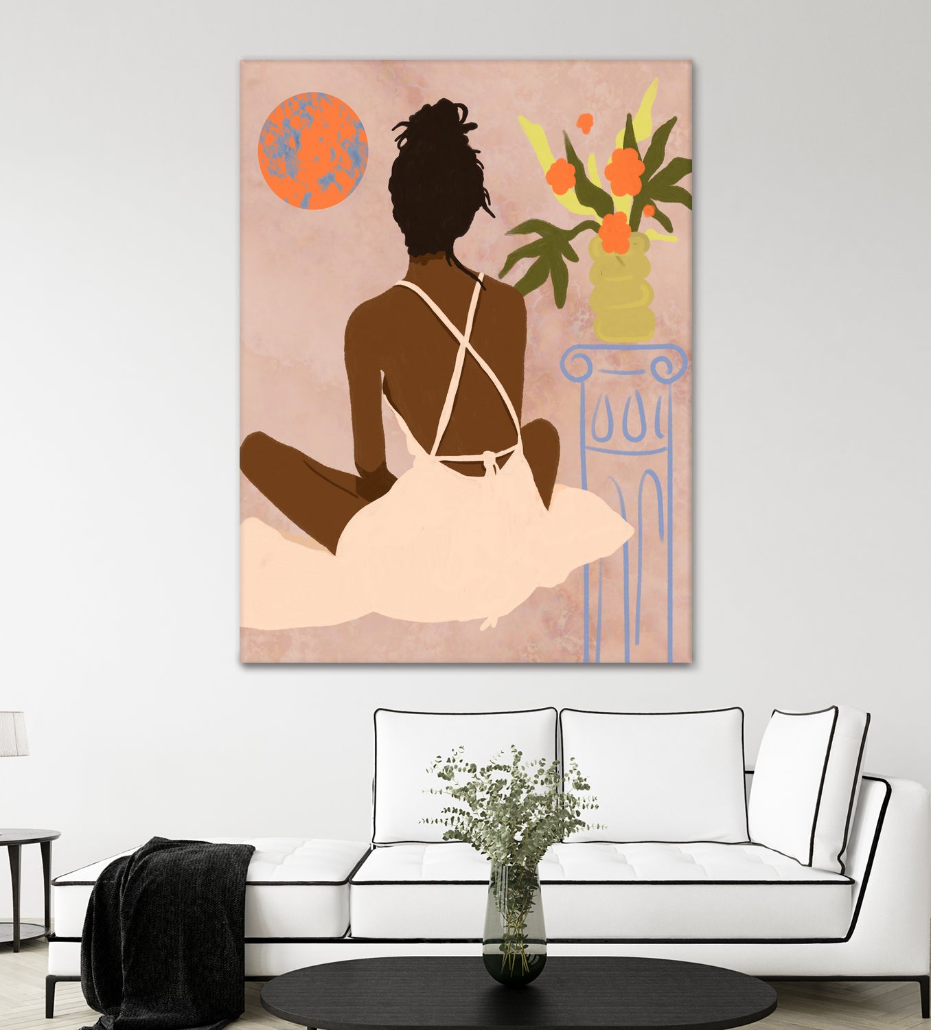 Gazing into the Abyss by Kintsugi99 on GIANT ART - orange framed canvas